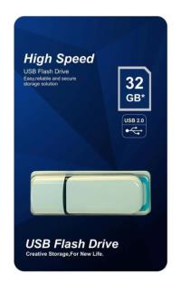 ELBA 32GB Plastik Beyaz-Mavi 2.0 USB Flash Bellek